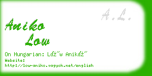 aniko low business card